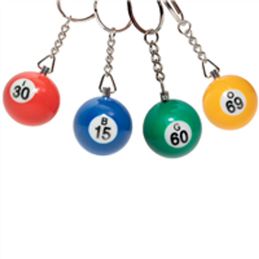 Bingo Ball Key Chain 16 keychains Bingo Accessories