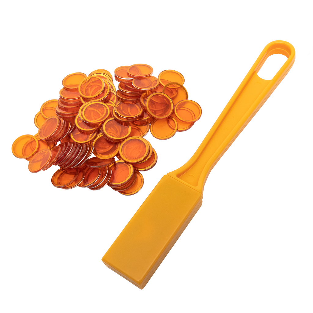 Bingo Wand with 100 Bingo Chips Set Orange