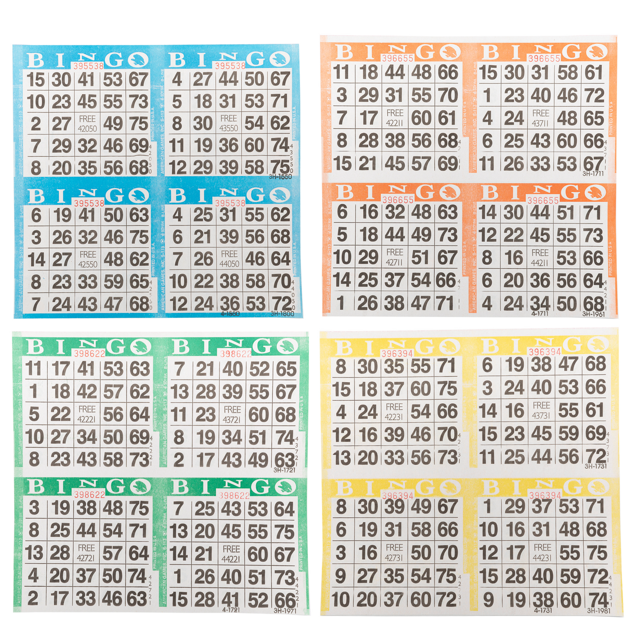 Hard Plastic Bingo Cards- Pack of 25