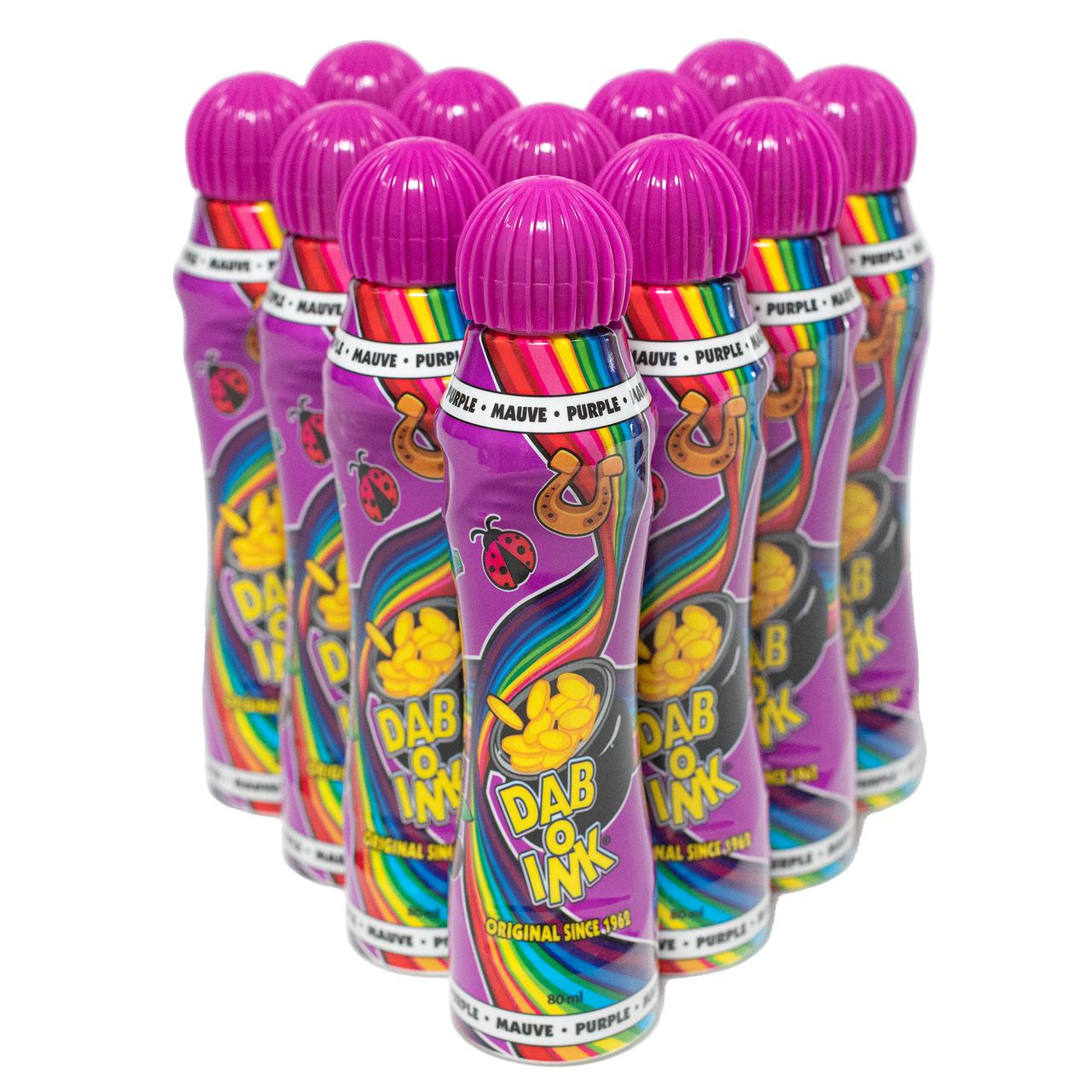 BINGO Daubers Dabbers Dobbers 6 Pack Mixed Colors - 4 oz. BINGO Markers