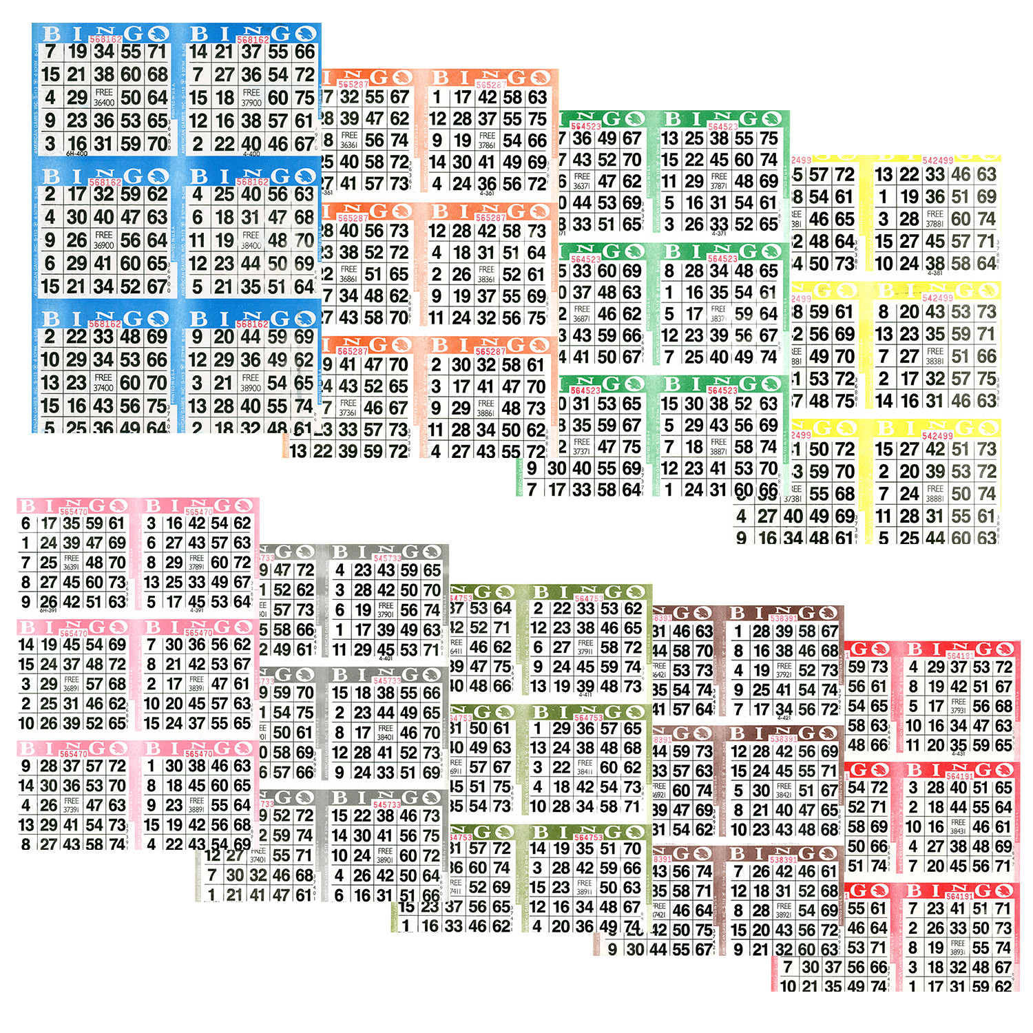 thumbnail image 2 of 9 On 5 Up Standard Color Collation Bingo Paper Cards – 50 Books – Game 2021 2 of 3