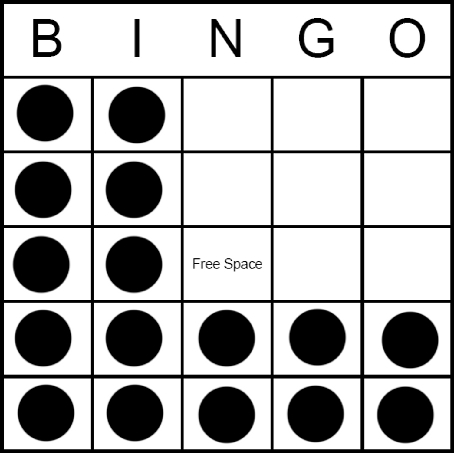 Bingo Game Pattern - Corner Stone bingo-game-pattern-corner-stone