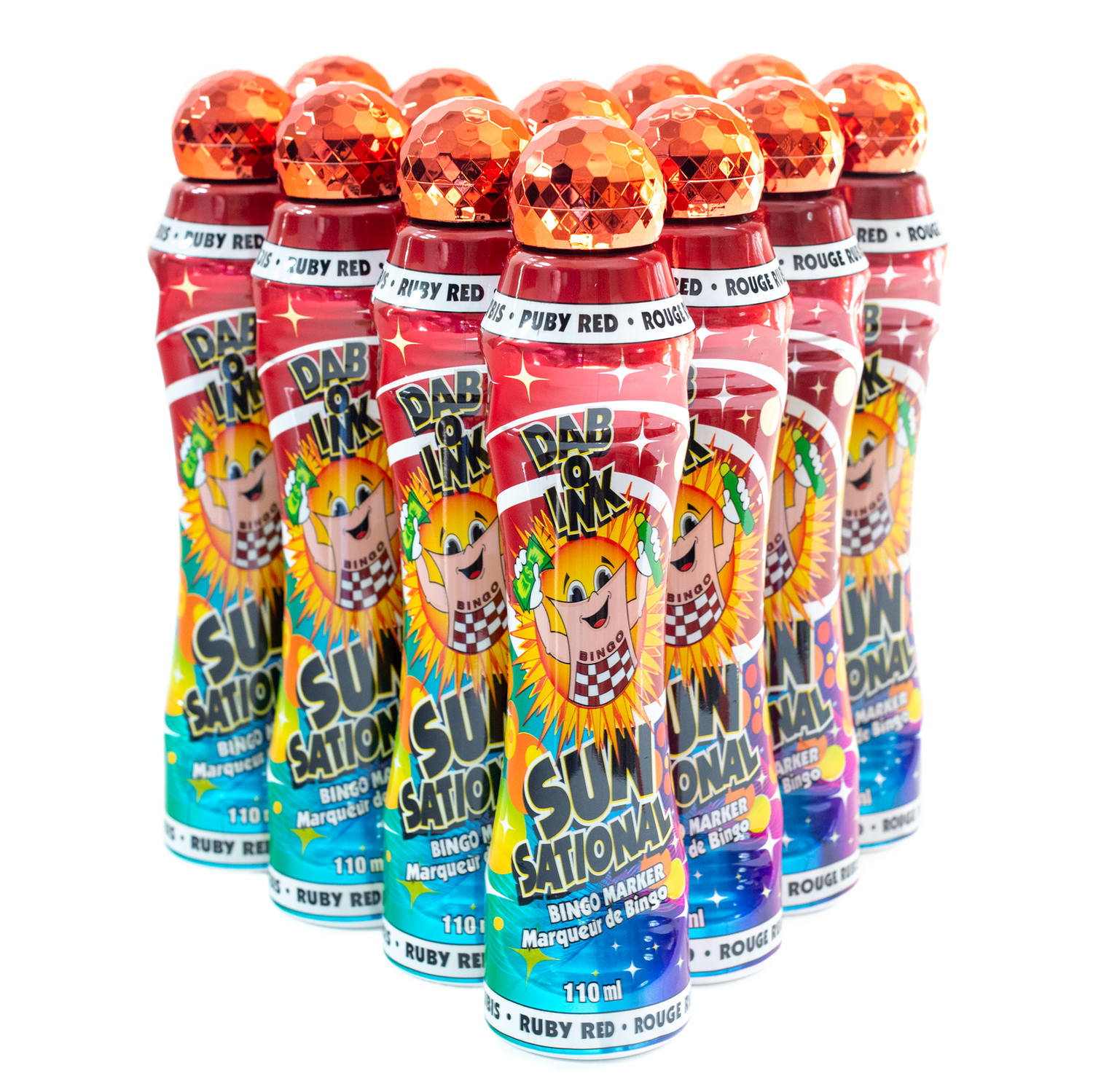 Dab-O-Ink Bingo Dauber - Sunsational - Ruby Red - 4 ounce size - 12 ...