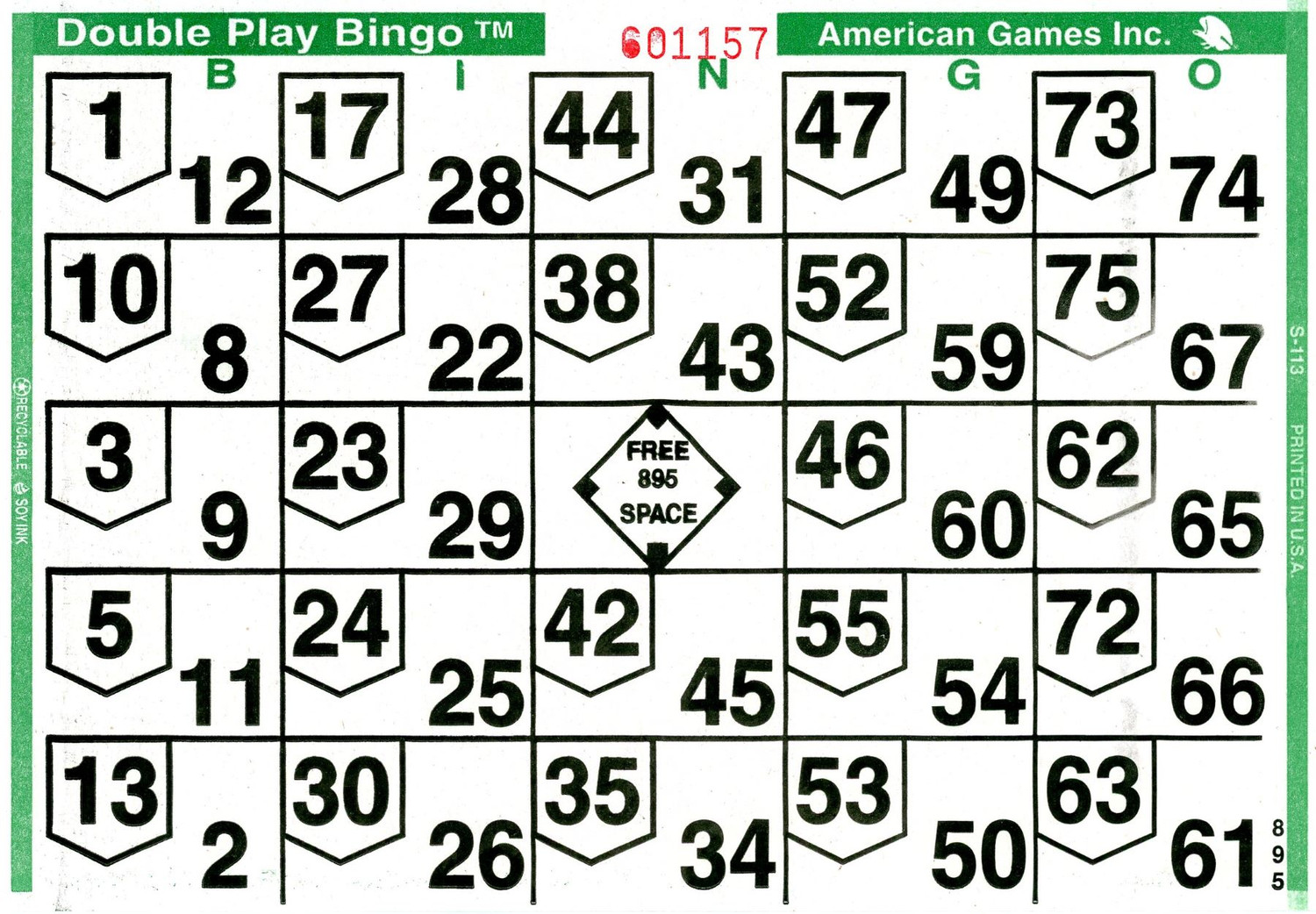 100 Fogli Di Carte Per Bingo Arrow &ndash; Formato 3 Su 1 Bordo Giallo &ndash; Gioco Per Famiglie