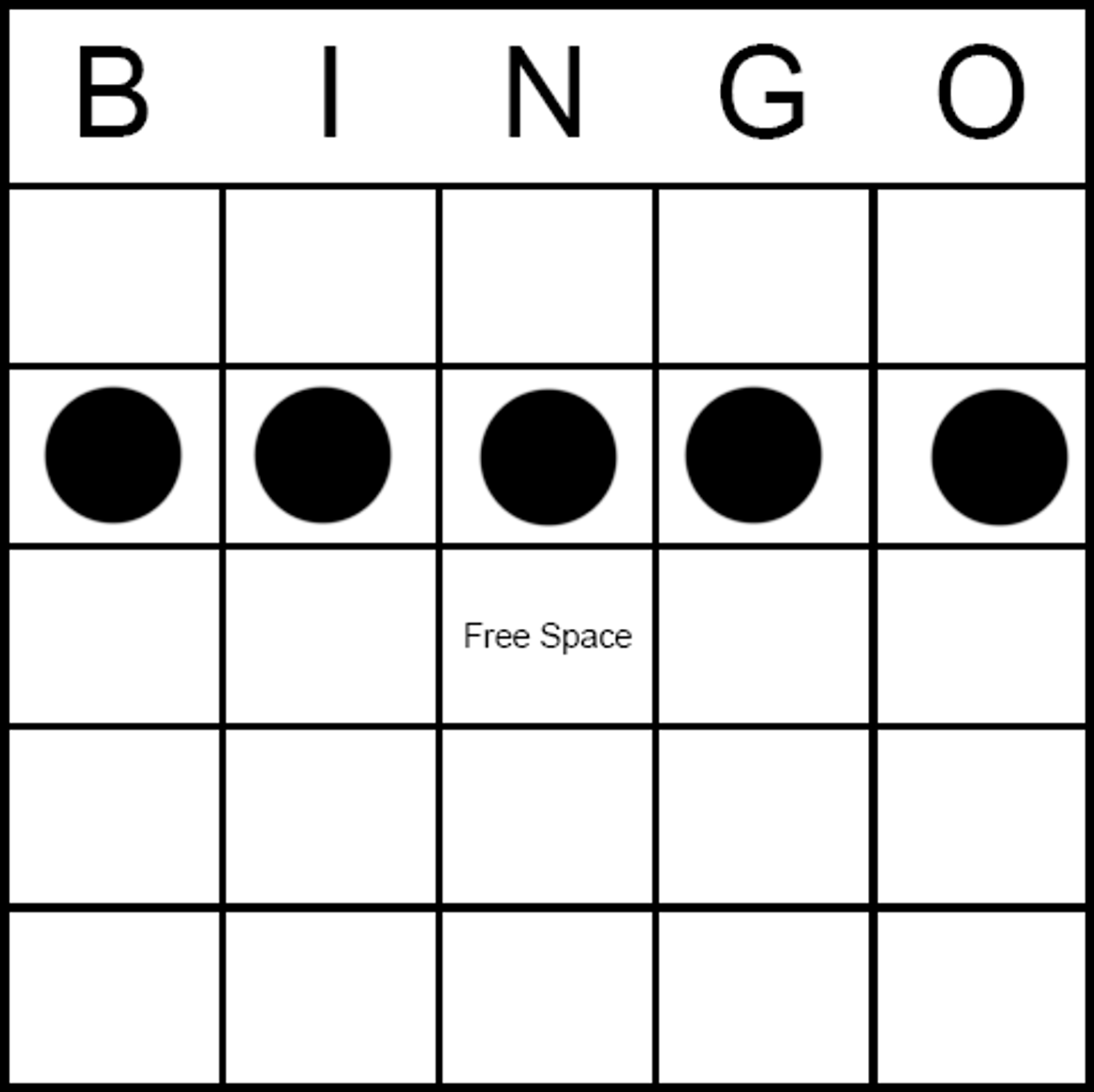 Bingo Game Pattern - Any Horizontal bingo-game-pattern-any-diagonal
