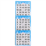 American Games Bingo Paper Game Cards - 3 cards - Blue - 1000 sheets per pack, Made in USA