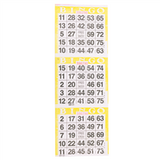 3 on Yellow Bingo Cards - 1000 3 on Yellow Bingo Cards - 1000