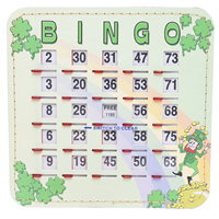 Bingo Shutter Cards - Shamrock Design - 10 per pack