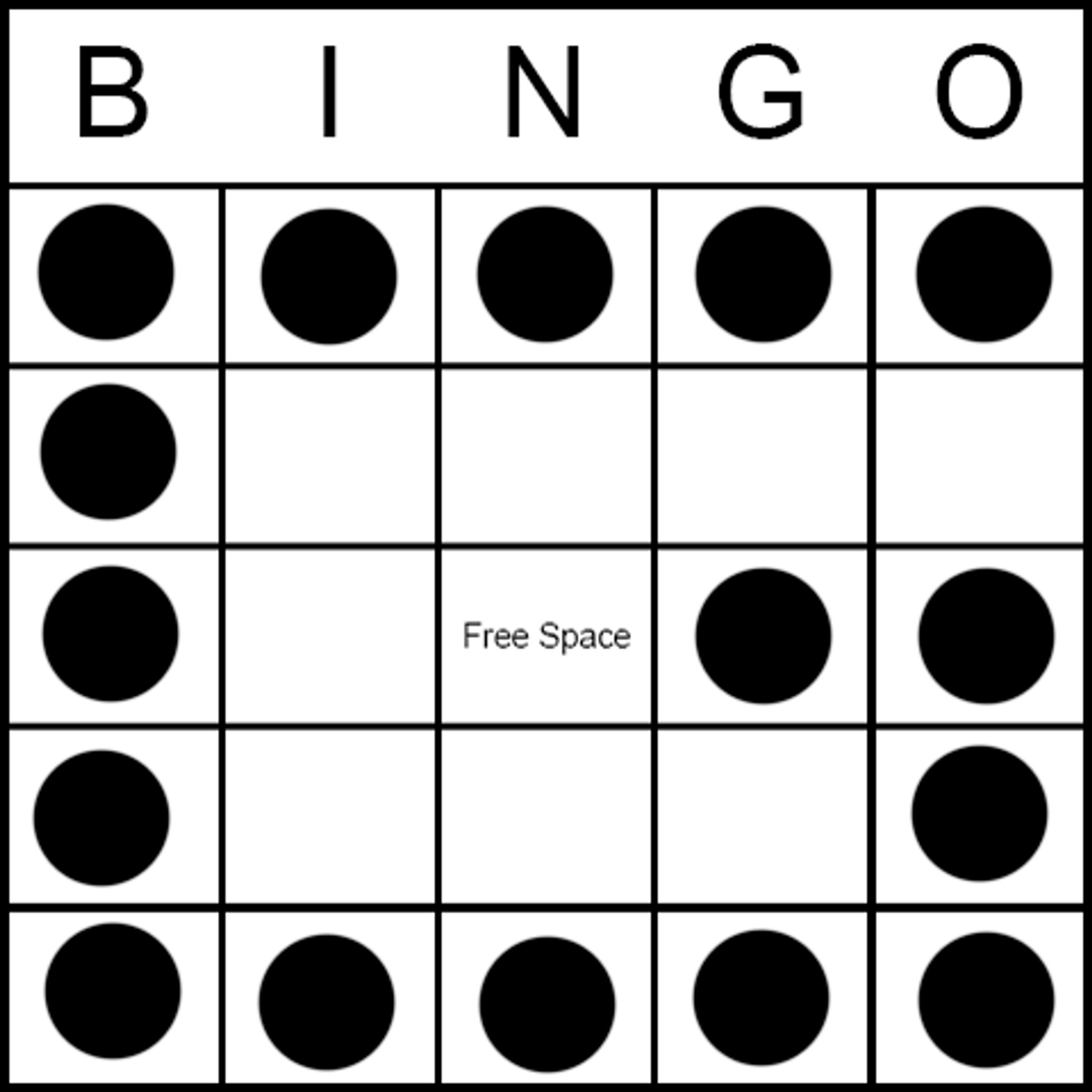 Bingo Game Pattern Letter G bingo-game-pattern-letter-g