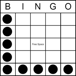 Bingo Game Pattern - Letter L