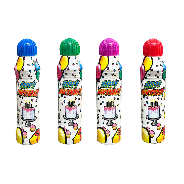 Happy Birthday Bingo Daubers - 4 pack - Blue, Red, Purple, Green - 3 ounce size - Bingo Ink Markers