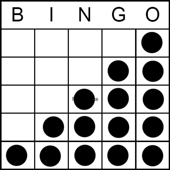 Bingo Game Pattern - Stairs