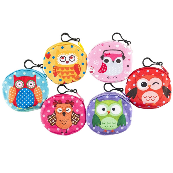 Coin Purse - Plush Owl - 12 per pack