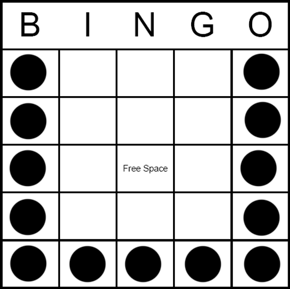 Bingo Game Pattern - Letter U