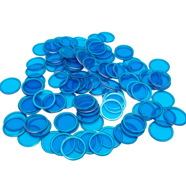Magnetic Bingo Chips - Blue - 100 chips - 3/4 inch size - Bingo Markers