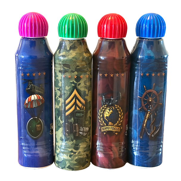 Military Bingo Daubers - 4 Pack - Blue, Green, Purple, Red - 3 ounce size - Bingo Ink Markers