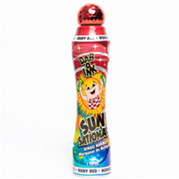 Dab-O-Ink Bingo Dauber - Sunsational - Ruby Red - 4 ounce size - One Bingo Ink Marker