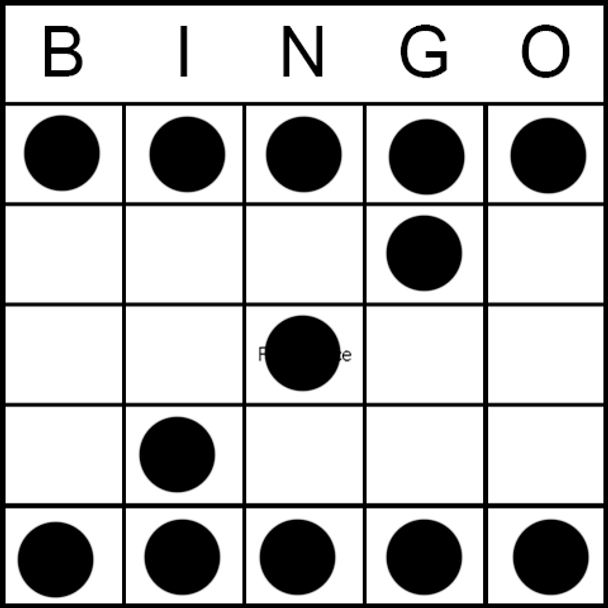 Bingo Game Pattern - Letter Z