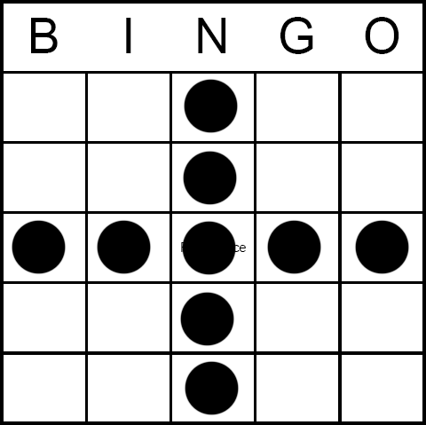Bingo Game Pattern Top and Bottom