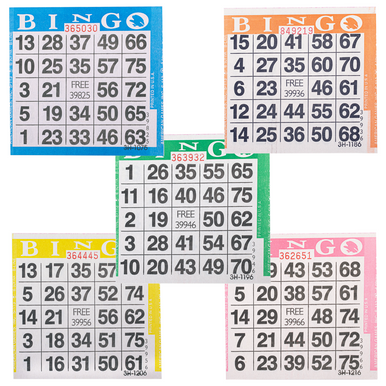 American Games Bingo Paper Game Cards - 1 card - 5 sheets - 100 books ...