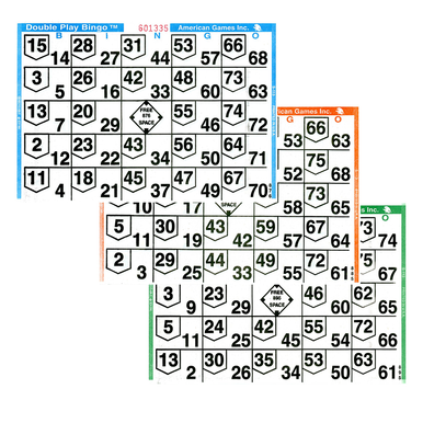 American Games Bingo Paper Game Cards - 1 card - 3 sheets - 100 books ...