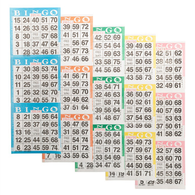 American Games Bingo Paper Game Cards - 3 cards - 5 sheets - 100 books ...