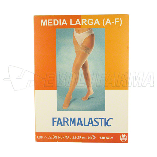 Farmalastic media larga con blonda compresión normal talla grande color capuchi