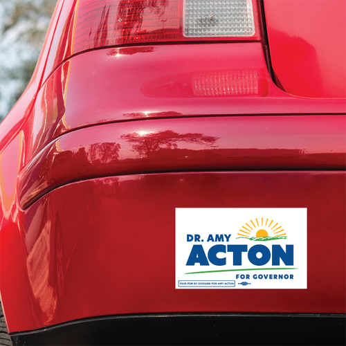 Amy Acton - White Background (6.5" x 4" Bumper Magnet)