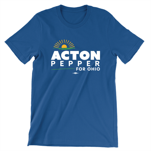 Acton/Pepper (Unisex Royal Blue Tee)