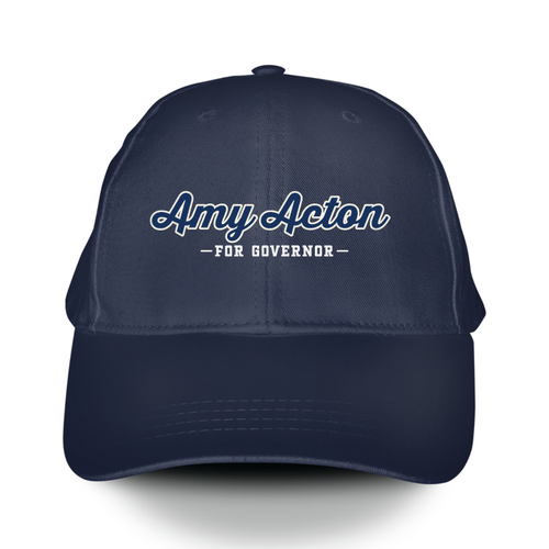 Amy Acton - Script (Navy Baseball Cap)