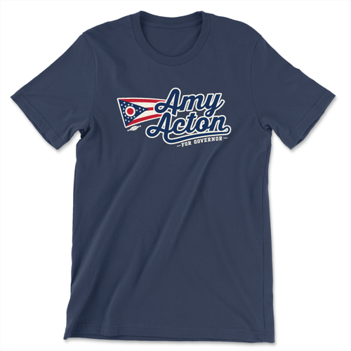 Amy Acton - Script (Unisex Navy Tee)