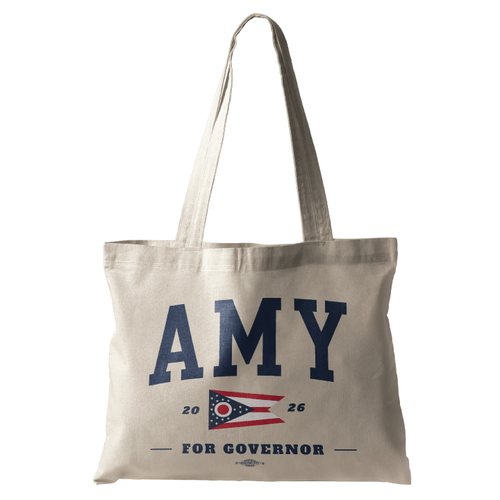 Amy For Governor - Collegiate (Natural Canvas Tote)