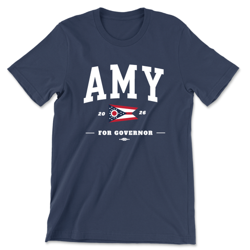 Amy For Governor - Collegiate (Unisex Navy Tee)
