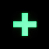 Medical Cross 1.5" x 1.5" "Super-Lumen" Glow-In-The-Dark Patch