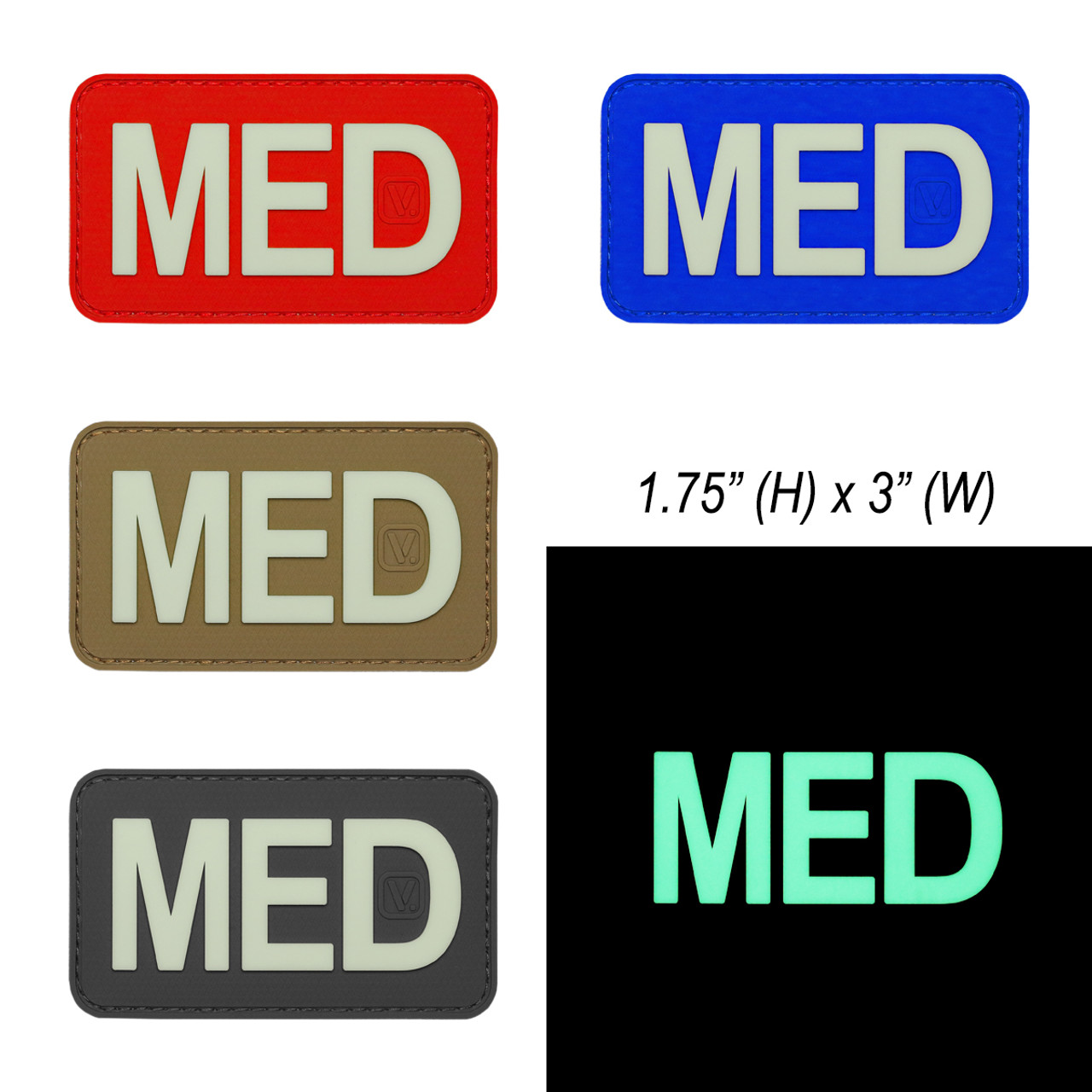 MED Medical Patch Super-Lumen Glow-In-The-Dark Patch - Vanquest  Tough-Built Gear