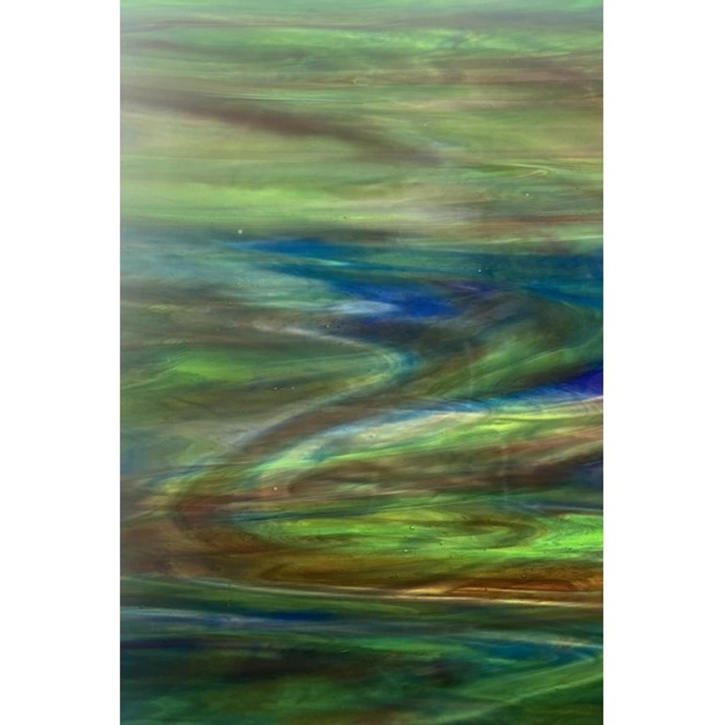 Purple, Blue & Green Wispy Opal (WO441-8) - 8" x 12" Sheet