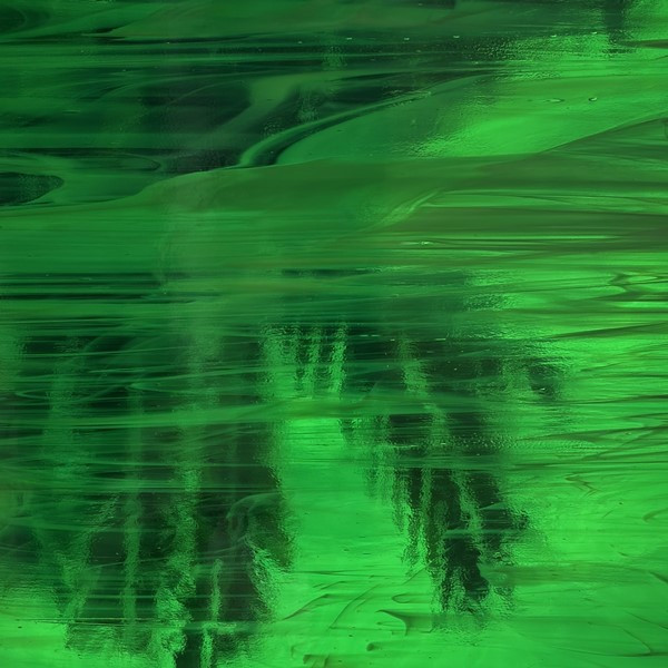 Dark Green & White Wispy (OGT-329-6SF) | Stained Glass For Less