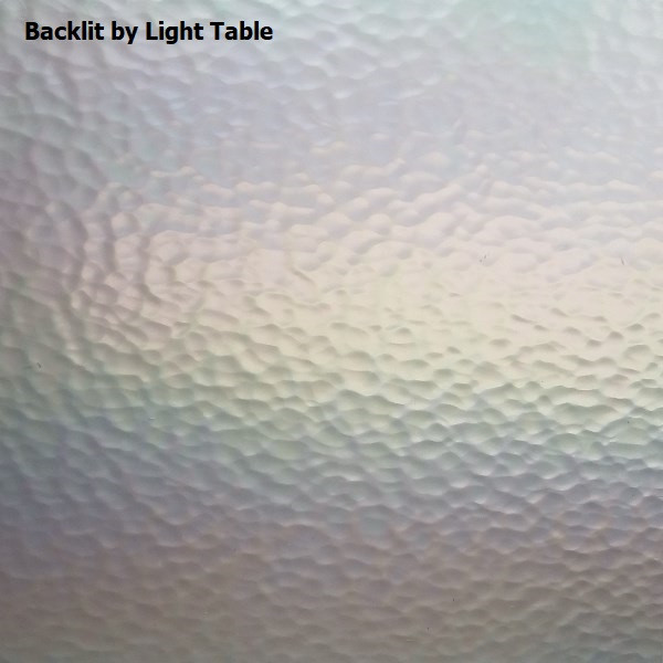 Iridized Hammered Clear (OGT100HIR) Stained Glass For Less