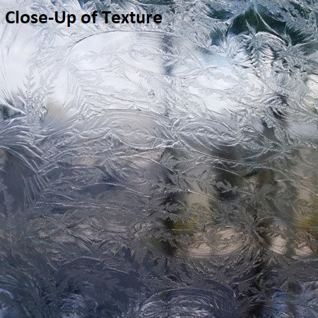 Clear Glue Chipped Textured Glass