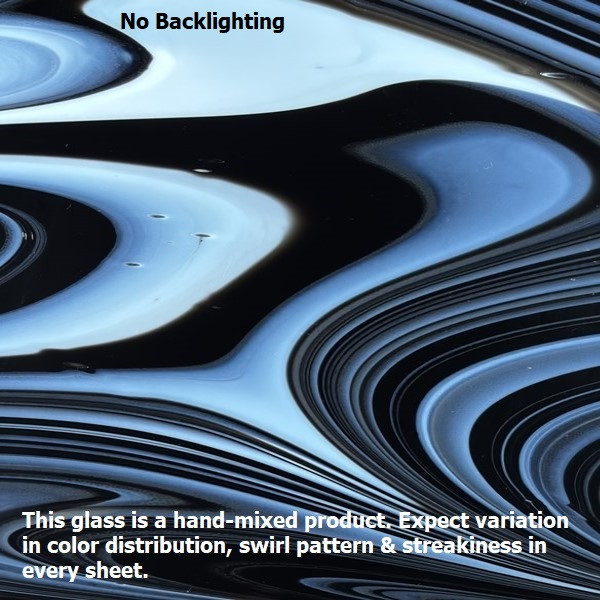 Licorice Swirl Opal Art (OGT-3005-9OAF-6) - 6" x 12" Sheet