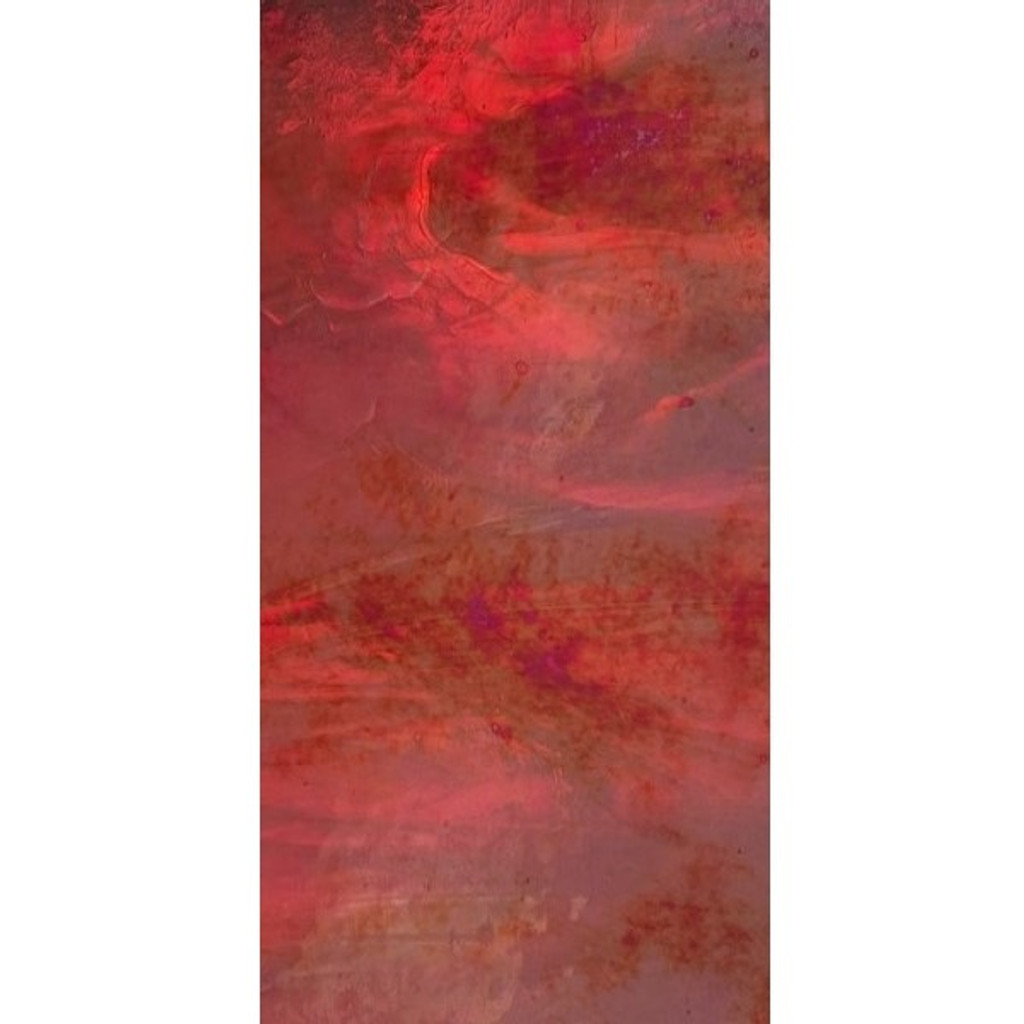 Iridized Dark Red Wispy Opal (WO29-IR-6) - 6" x 12" Sheet
