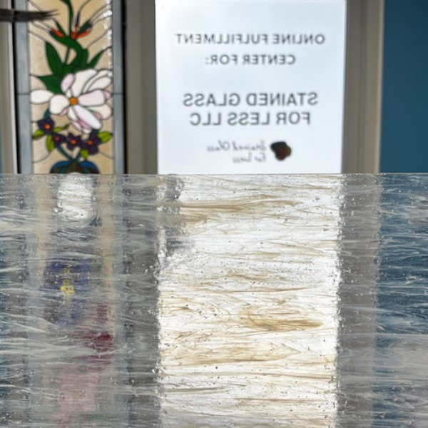 Clear & White Streaky (AGC-103) - 12" x 12" Sheet