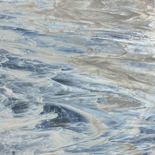 Clear & White Streaky (AGC-103) - 12" x 12" Sheet