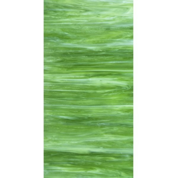 Lime Green & White Opal (AGC-309-6) - 6" x 12" Sheet