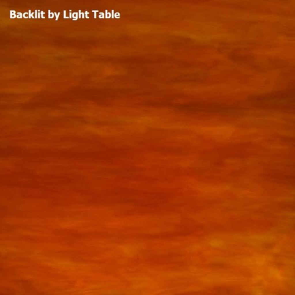 Bright Orange & White Opal (AGC-705-6) - 6" x 12" Sheet