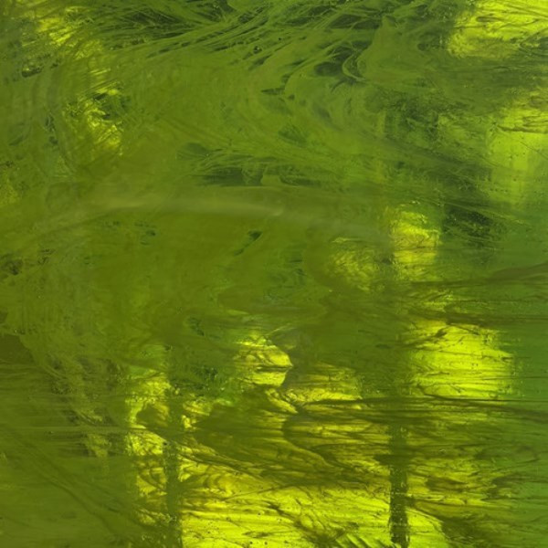Moss Green & White Wispy (AGC-239) | Stained Glass For Less