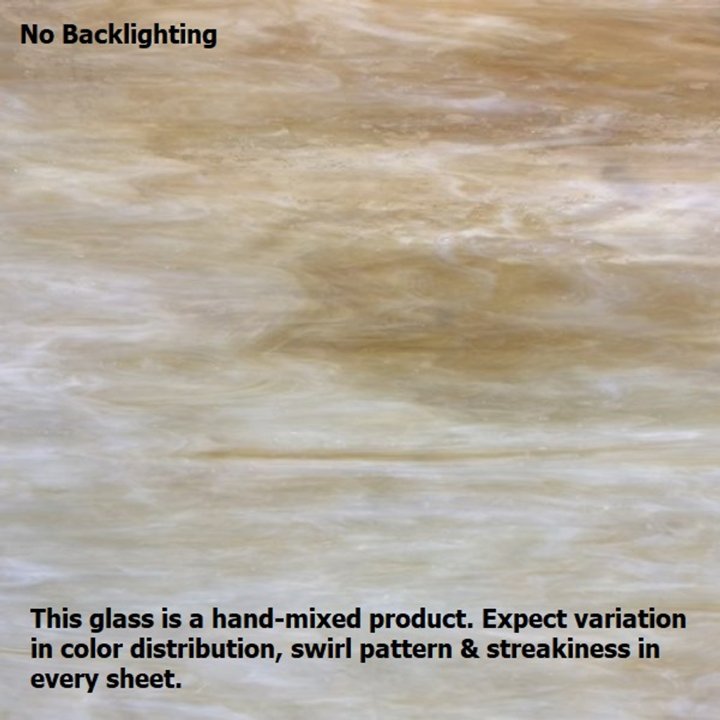 Creamy Beige & White Opal (AGC-258-6) - 6" x 12" Sheet