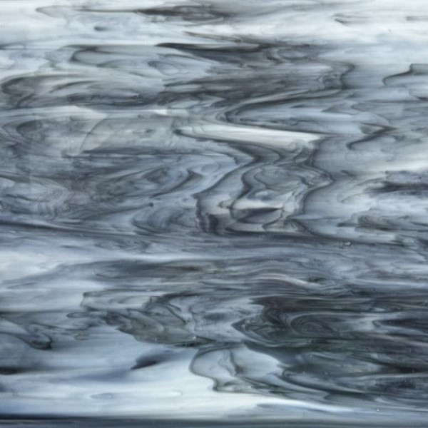 Charcoal Gray & White Streaky Opal (AGC-501) - 12" x 12" Sheet