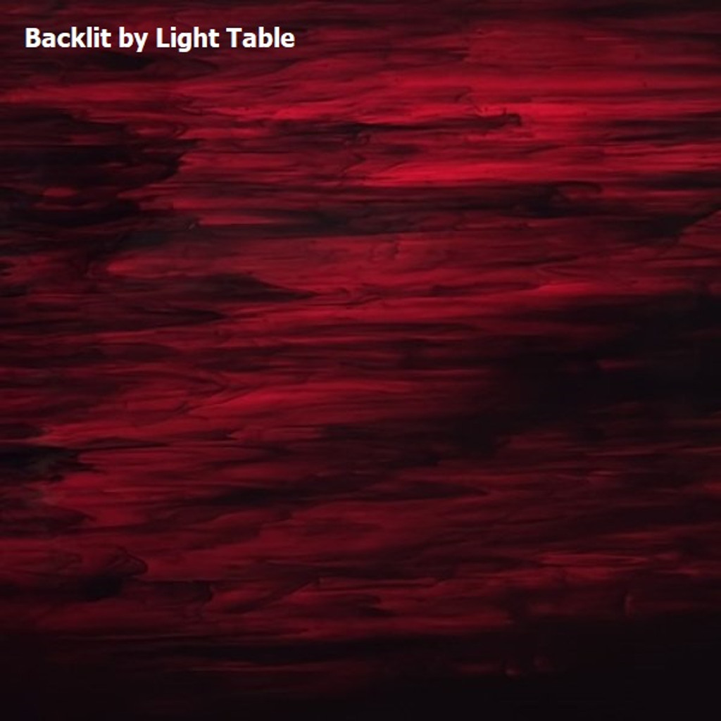 Dark Red & Black Streaky Transparent (AGC-543) - 12" x 12" Sheet