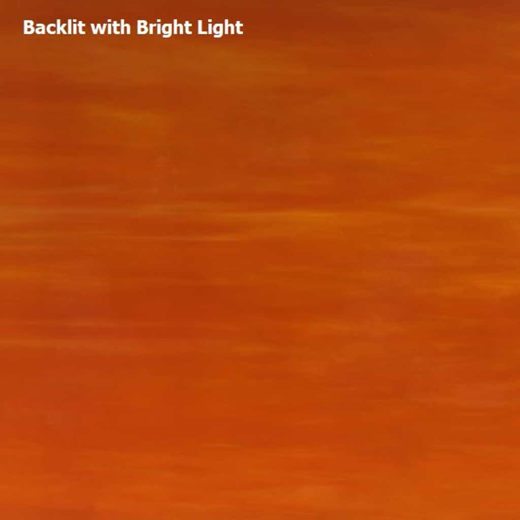 Flame Orange Opalescent (AGC-704) - 12" x 12" Sheet